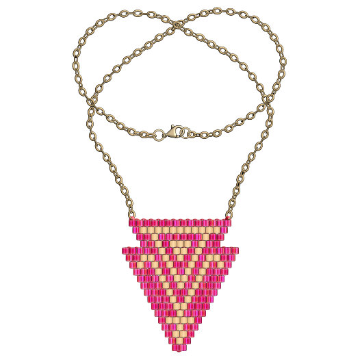 Large Delica Pennant Necklace Instructions